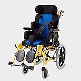 Rollstuhl Rollstühle Leichter klappbarer Kinderrollstuhl Fahren, Zerebralparese Kinderrollstuhl Auto Multifunktionsbehinderte Kinder Voll liegend flach liegender Rollstuhl Kinderwagen hg