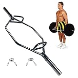 Aisima Hex Bar Langhantelstangen, schwarz verchromt Trap Bar Gewichte Heben Shrug Bar mit gerändelten Griffen Kann 120 kg tragen,5