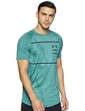 Under Armour Herren MK1 SS Q2 Printed Kurzarmshirt, Blau türkis, SM