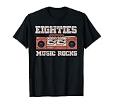 Love 80s Eighties Music Rocks Retro Boomboks Kassettenspieler T-S