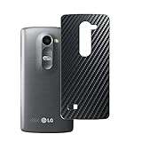 Vaxson 2 Stück Rückseite Schutzfolie, kompatibel mit LG Leon 4G LTE H340N, Schwarz Backcover Skin Cover Haut [nicht Displayschutzfolie Hülle Case ]