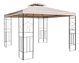 Ersatzdach für Metall Pavillon 2,97x2,97 !!! mit Kamin 82x82