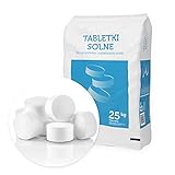 Salztabletten zur Wasserenthärtung 25 KG Sack Siedesalz Tabletten Regeneriesalz Salztabletten zur Regenerierung von Wasserenthärtungsanlag