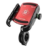 Yubingqin Motorrad-Ladegerät, kabellos, Rückspiegel-Halterung, unterstützt QC3.0, mit USB-Schnellladung für Handy, Smartphone, Lenker (Farbe: M8S Rot)