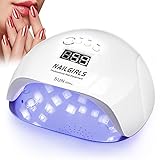 NAILGIRLS LED UV Lamp Nägel,150W Nail Lamp 4 Timer Auto Sensor LCD Display Nagellacktrockner Gerät Abnehmbare Magnet-Platte LED UV Trockner Nagellampe für Gelnägel Finger/Zehennagel Nagelstudio Lamp