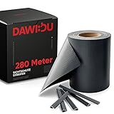 DAWIDU Zaun Sichtschutzstreifen für Doppelstabmatten - 280m x 19cm inkl. 208 Clips - 3 Farben - Hochwertiger Wind- & Sichtschutz Zaun Anthrazit 450g/m² - Einfache Montage & langlebiger S