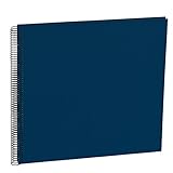 Semikolon (352899) Spiral Album Large marine (blau) - Spiral-Fotoalbum mit 50 Seiten u. Efalin-Einband -Spiralfotobuch mit schwarzem Fotok