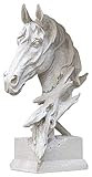 Desktop-Skulptur Dekorative Pferdestatue, Pferdekopf Skulptur Pferd Büste Modell Home Fenster Schreibtisch Bücherregalanzeige Dekorative Sandstein Tier Schmuck