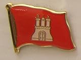 Pin Anstecker Flagge Fahne Hamburg Stadtflagge Flaggenpin Badge Button Flaggen Clip Ansteck