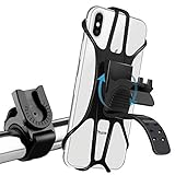 Zommuei Handyhalterung Fahrrad, Handyhalterung Motorrad Abnehmbare 360​​° Drehen Anti-Vibration verstellbare Fahrradhalterung für alle 4.0-7 Zoll G