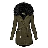 Haiorziyou Women Winter Plus Size Solid Color Down Coat Long Sleeve Zipper Pocket O