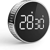 Digitaler Küchentimer mit Magnethalterung, HOMMINI Küchenwecker LCD-Bildschirm, Kurzzeitmesser Eieruhr, Ideal zum Kochen, Backen, Studieren usw