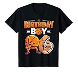 Kinder Dabbing Basketball Ball Geburtstag Junge 6 Jahre alt 6. Geburtstag T-S