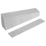 10 Stk Flachverbinder 201 Edelstahl Lochplatte 230x44mm Halterung Reparaturplatte Metallverbinder Holzverbinder Flache Ecke Brackets Lochblech Flacheisen Silber Bürsten Schraub