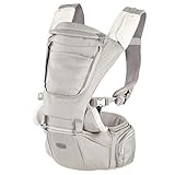 Chicco Hip Seat Ergonomische Babytrage für 0 Monate bis 15 kg, Multifunktionale 3 in 1 Trage und Hüftsitz, mit Gepolsterten Schulterriemen und Kapuze, 8