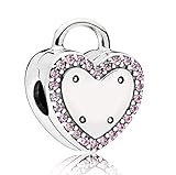 Pandora 925 Sterling Silverbead Charm Logo Insignia Lock Your Promise Clip Lock Per Beads Fit Pan diy Love Jewelry