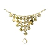 Boland 64475 - Handkette Belly Dance mit Finger-Ring, Mode-Schmuck, Wahrsagerin, Hexe, Armband, Kette, Accessoire, Kostüm, Karneval, Mottoparty