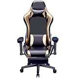 Peakfeng Ergonomischer Einstellbarer Gaming-Stuhl-Videospielstühle Executive Office-Sessel High-Rücken mit einziehbarer Fußstütze-Rückenlehnensitz, die for Büroangestellte & Student gep