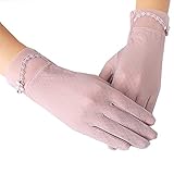 JHWSX Damen Sonnenschutz Handschuhe, Sommer Sommer Spitze Dünne Elastische Handschuhe Damen Opernkleid Handschuhe (Color : Purple)