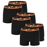 KTM Boxer Men Herren Boxershorts Pant Unterwäsche 6 er Pack, Farbe:Black2, Bekleidungsgröße:M