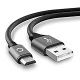 CELLONIC® USB Kabel 2m kompatibel mit HTC One A9, A9s, E9, M8, M8 Eye, M8s, M9, X/Desire 530, 630, 10 Pro, 10 Lifestyle Ladekabel Micro USB auf USB A 2.0 Datenkabel 2A grau Ny