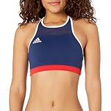 adidas Damen Don't Rest Beach Volleyball Top, Damen, Badeanzug - separat, Dont Rest Beach Volleyball Top, Team Navy Blue/White/Team College Red, S