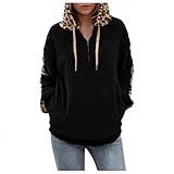 GFGHH Damen Casual Winter Kapuzenpullover Teddy-Fleece Langarm Pullover Oversize Sweatshirt Warm Hoodie Damen Kapuzenpullover Teddy-Fleece Herbst Winter Warm Oberteil Einfarbig Casual Sw