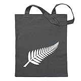 Silver Fern/Neuseeland/Kiwis Tragetasche Baumwolltasche Stoffbeutel Umhängetasche Langer Henk