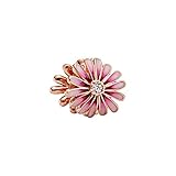 Pandora Rosafarbenes Gänseblümchen Charm in Roségold-Rosa mit 14 Karat rosévergoldete Metalllegierung und Cubic Zirkonia Steinen aus der Pandora Moments C