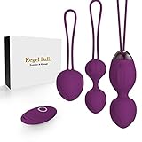 Liebeskugeln Beckenboden Kugeln Vagina Training, Geisha Erotik Kugeln, Silikon Liebeskugeln Beckenbodentrainer Lustkugeln BäLle Mit Fernbedienung Kabellos Vibration Set FüR Frauen Schwer AnfäNg
