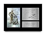 HWC Trading Anthony Daniels & Kenny Baker C-3Po R2-D2 A4 Ungerahmt Signiert Gedruckt Autogramme Bild Druck-Fotoanzeige Geschenk Für Star Wars F