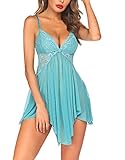 Avidlove Damen Babydoll Dessous Sexy Chemise Exotisches Nachthemd Brautnachthemd B