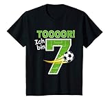 Kinder Fußball Geburtstag Shirt Ich bin 7 Jahre -Kindergeburtstag T-S