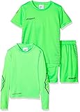 uhlsport Kinder Score Torwart Set, Fluo grün/Marine, 140