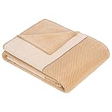 Ibena Austin Kuscheldecke 150x200 cm - beige Decke, Pflegeleichte und kuschelweiche Baumwollmischung