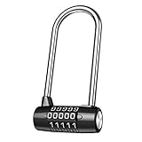 ORIA Lange Vorhängeschloss, Kombinations Zahlenschloss, 5-Stellige Kombinationsschloss, Wasserdicht Rostschutz, Sicherheit Padlock für Schule Gym Locker,Toolbox, Zäune, Fahrrad - Schw