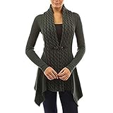 Buby Womens Deep V Neck Langarm Chunky Knitted Ribbed Sweater Pullover Top Damen Übergroßes Sweatshirt Kaschmir Winterkleid Warmer Jumper Wolle Baggy Fluffy Tops Outwear Cardigan Bluse Knitw
