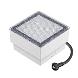 ledscom.de LED Pflaster-Stein Gorgon Boden-Einbauleuchte für außen, 10x10cm, 12V, kalt-weiß