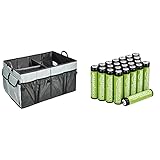 Amazon Basics faltbarer Kofferraum-Organizer mit Kunststoffgriffen – Grau & AAA-Batterien, 800 mAh, wiederaufladbar, 24 Stück