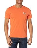 True Religion Herren Diamon Short Sleeve Crewneck Tee T-Shirt, Motortrend Orange, M