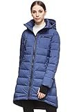 Orolay Damen Daunenmantel Winterjacke Langarm, Blau, L