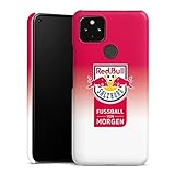 DeinDesign Premium Case kompatibel mit Google Pixel 4a 5G Smartphone Handyhülle Hülle matt FC Red Bull Salzburg Wappen Offizielles Lizenzproduk