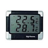 Innen/Aussen Thermometer Schwarz/Silb