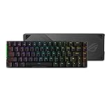 ASUS ROG Falchion Kabellose 65% mechanische Gaming-Tastatur, 68 Tasten, Aura Sync RGB, verlängerte Akkulaufzeit, interaktives Touchpanel, PBT-Tastenkappen, Cherry MX Brown Switches, Tastaturabdeckung