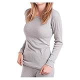 MT Damen Ski- & Thermohemd - warme Unterwäsche lang mit Innenfleece - Sports Grey L
