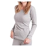 MT Damen Ski- & Thermohemd - warme Unterwäsche lang mit Innenfleece - Sports Grey L