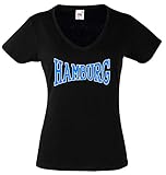 World-of-Shirt Damen T-Shirt Hamburg Fussball Ultras Hansestadt Girlie|L