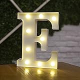 Tiardey Brief Lichter LED Symbol Form, Alphabet Kunststoff Festzelt Tischlampen, Leuchten Wörter, Geburtstag Hochzeit Party Everyday Home Wandbehang Dekor-E