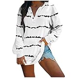 Damen,Fitness Shirts Damen,Basic Shirt,Elegante blusen Damen Tunika,Damen Oberteile,Damen Sweatshirt,Kleidung Damen,Long Shirts for Women(White, S)