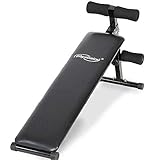 Physionics® Sit Up Bank mit Beinfixierung - klappbar, 4-Fach verstellbar 51-63 cm, aus Stahl - Bauchtrainer, Trainingsbank, Rückentrainer, Bauchbank, Fitnessbank, Workout Bench für Bauchtraining